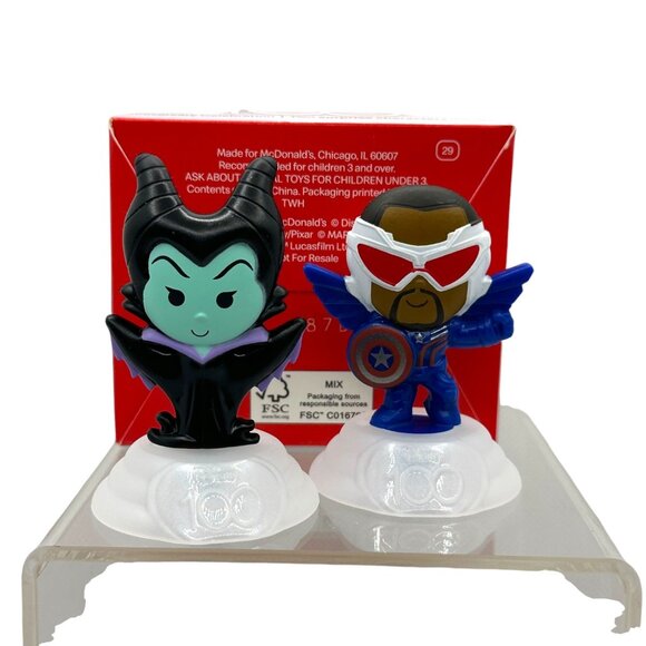 Disney 100th Anniversary McDonalds Maleficent & Falcon Collectible Figurines Set - Picture 1 of 10